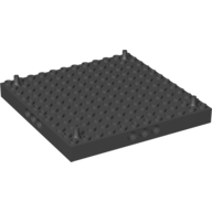 Lego kostka 12x12 s dírami (otvory), černá (4217004)